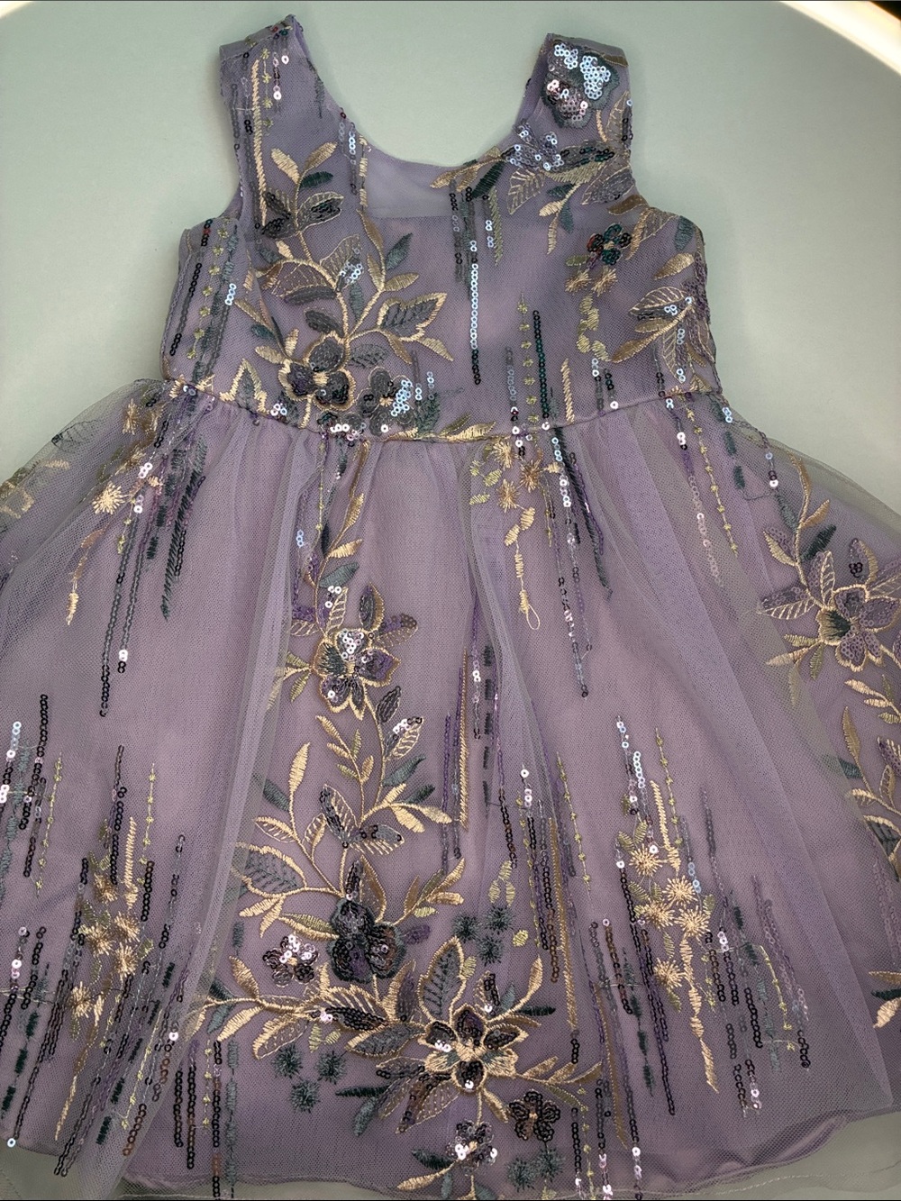Rare Editions Lavender Dress Sequin Dress 2T